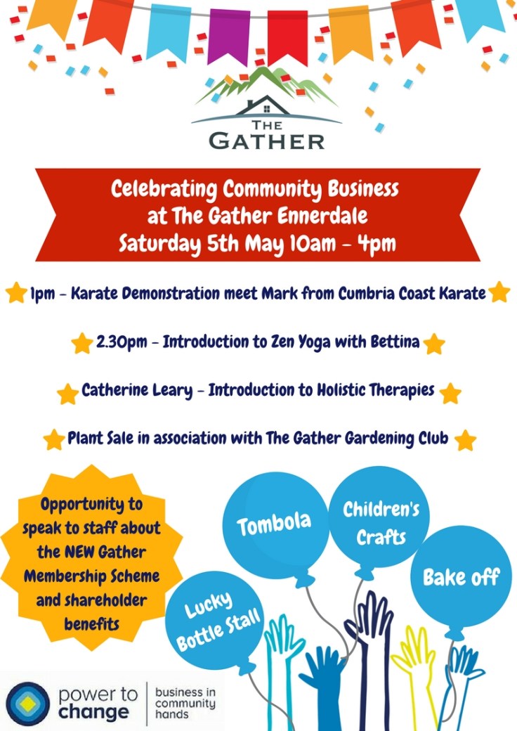 Community Business Open Dayat The Gather EnnerdaleSaturday 5th May10am - 4pm